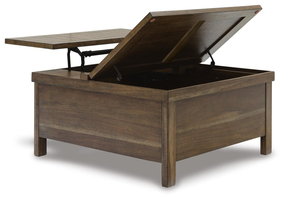 Moriville Lift-top Coffee Table and 2 End Tables - Grayish Brown  (T731-SI) - Image 10