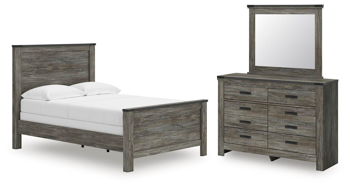 Frandern Panel Bed, Dresser and Mirror (B4480-SI)