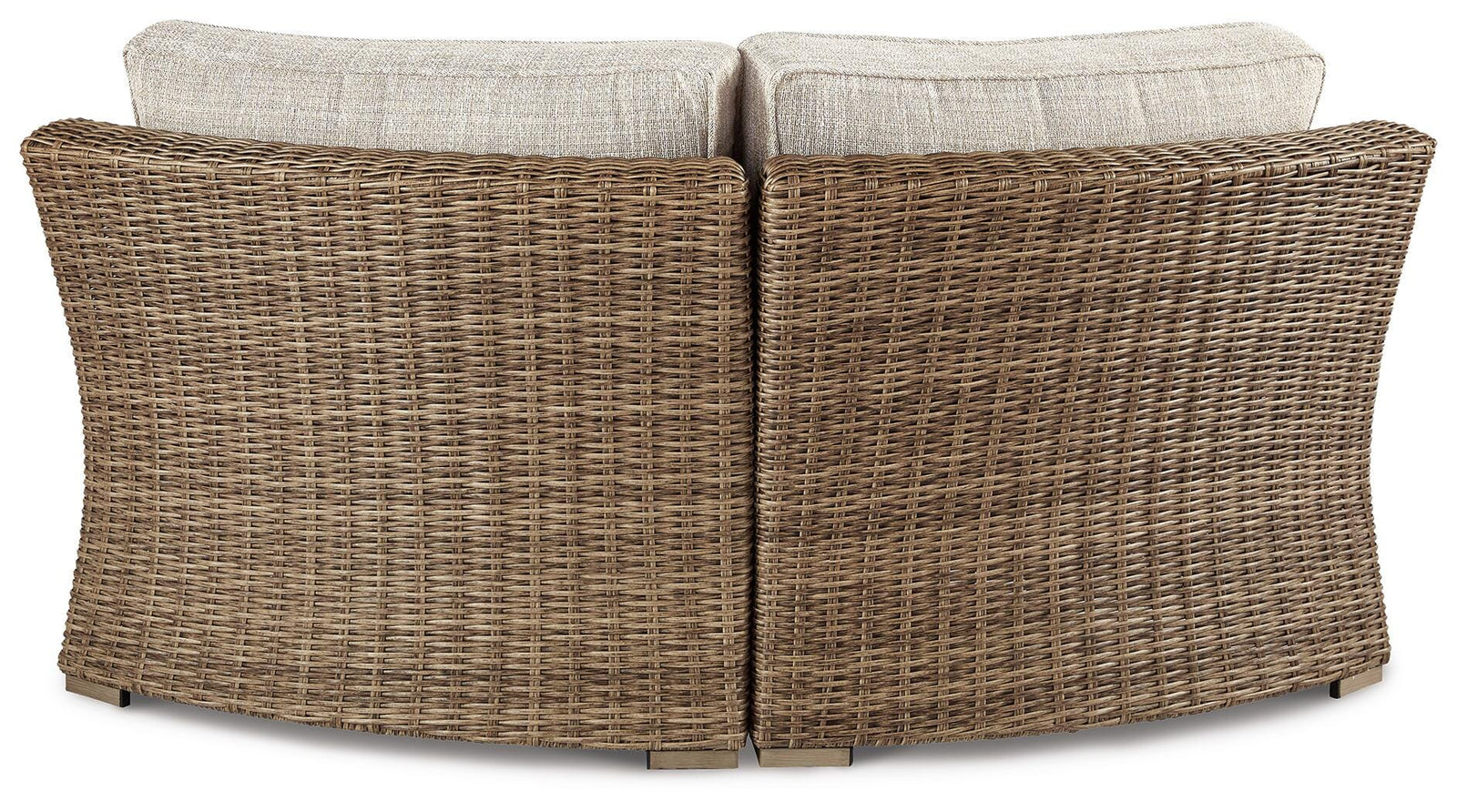 Beachcroft 4-Piece Outdoor Sectional, 2 Arm Chairs, Lounge Chair and Bench (P791-SI) - Image 17