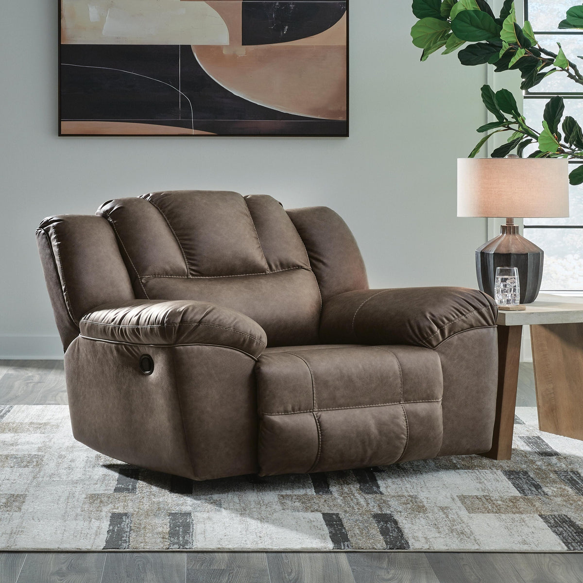 Lowilla Reclining Loveseat with Console (PC64506-SI) - Image 2