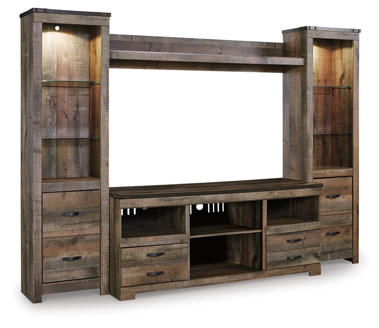 Trinell 4-Piece Entertainment Center (W446-SI)