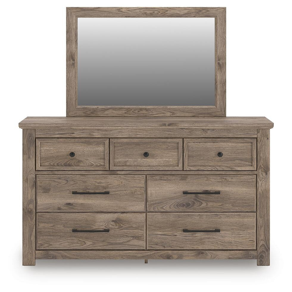 Rusticott Queen Panel Bed, Dresser and Mirror (PCB2260-SI) - Image 2
