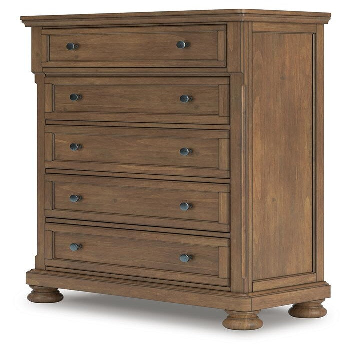 Feddinger King Panel Bed, Dresser, Mirror, Chest and 2 Nightstands (PCB779-SI) - Image 15