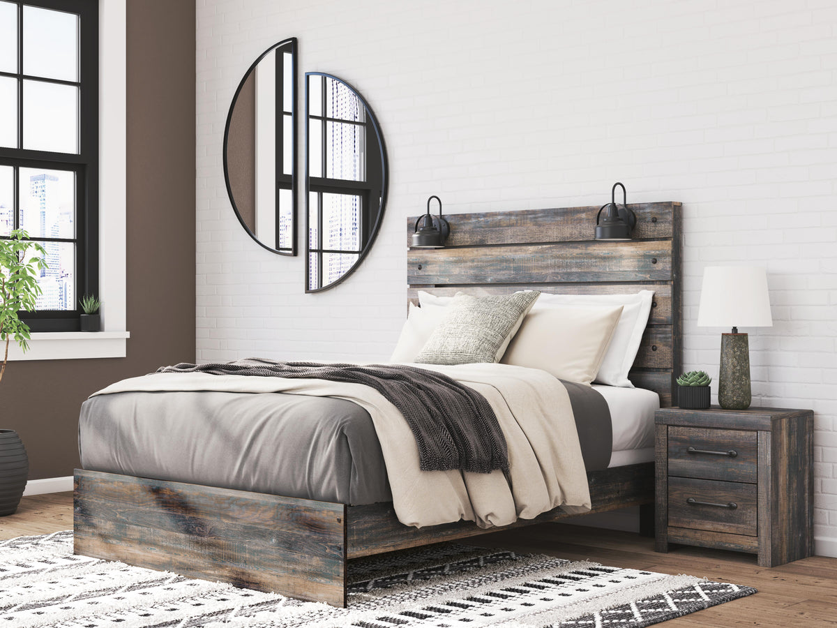 Drystan Panel Bed, 2 Dressers, Mirror and 2 Nightstands (B211-SI) - Image 14