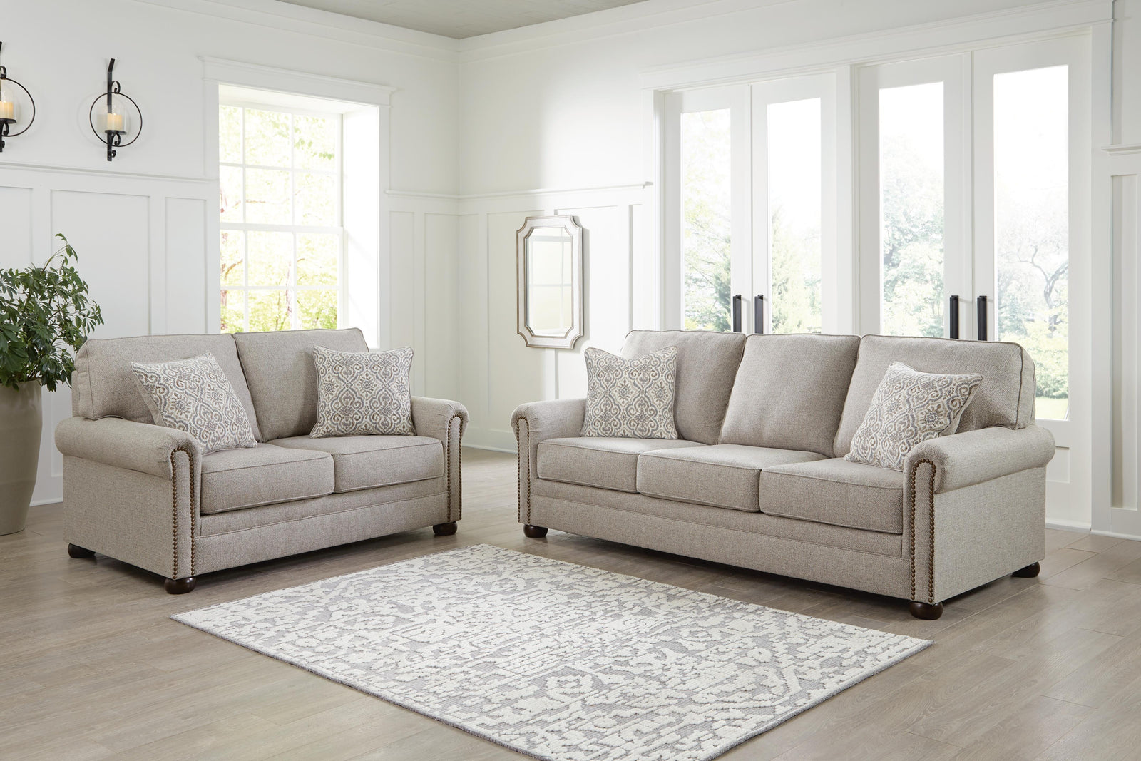 Gaelon Sofa and Loveseat (37307-SI) - Image 2