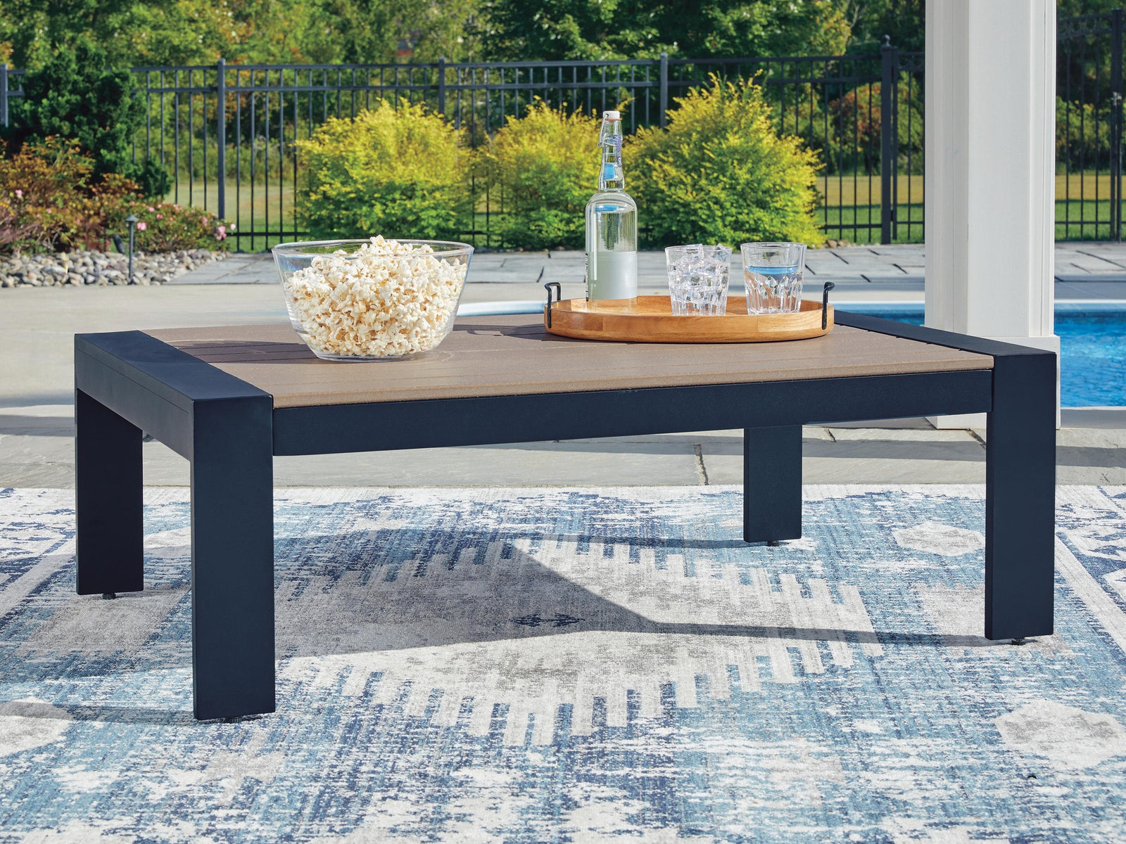 East Beach Outdoor Bar Table with Fire Pit (PCP587-SI) - Image 15