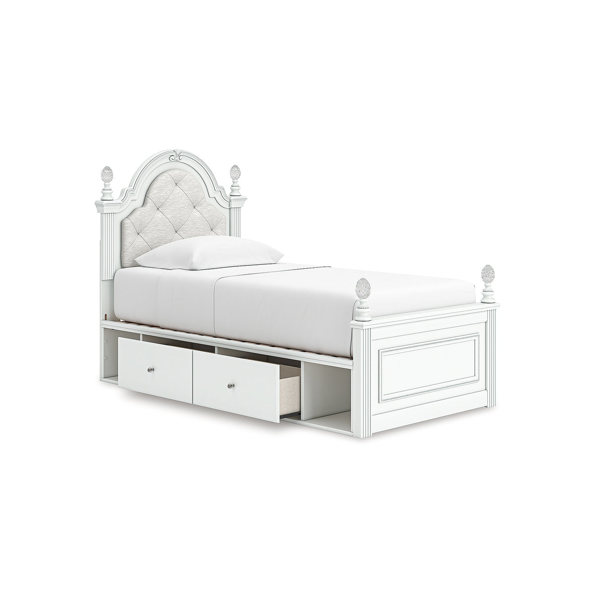 Kozlani Twin Upholstered Panel Storage Bed (PCB1819-SI) - Image 2