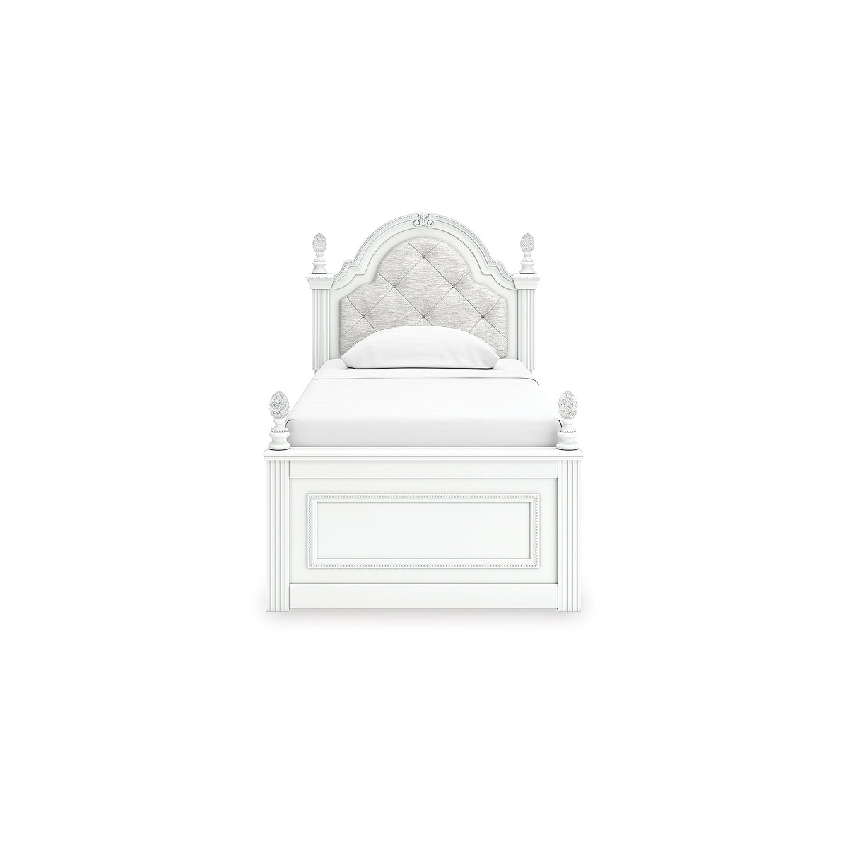 Kozlani Twin Upholstered Panel Bed, Dresser and Mirror (PCB1819-SI) - Image 2