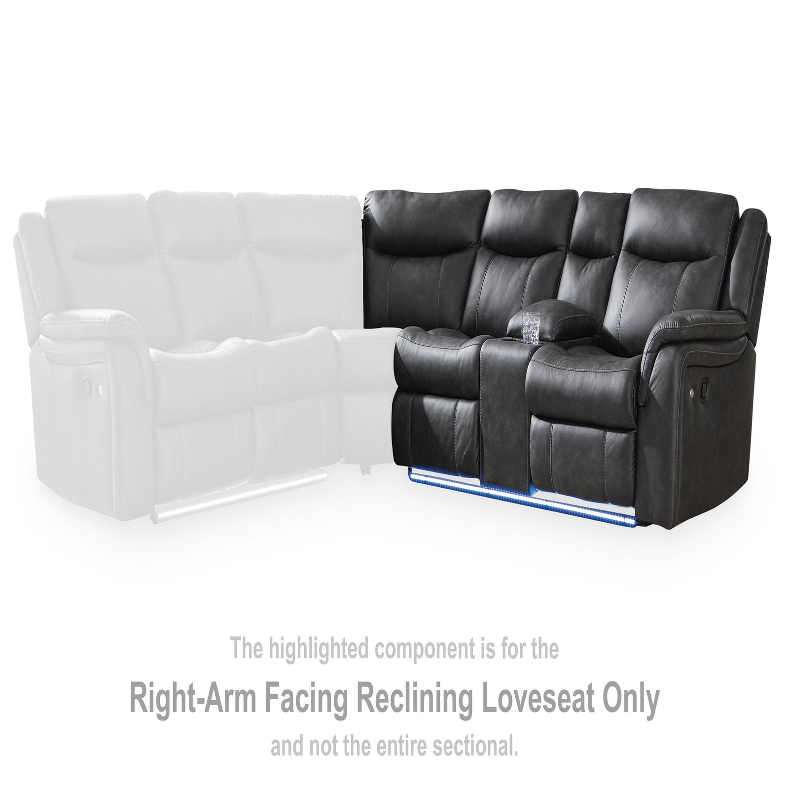 Sultan Meadow Right-Arm Facing Reclining Loveseat (PC13001-SI) - Image 7