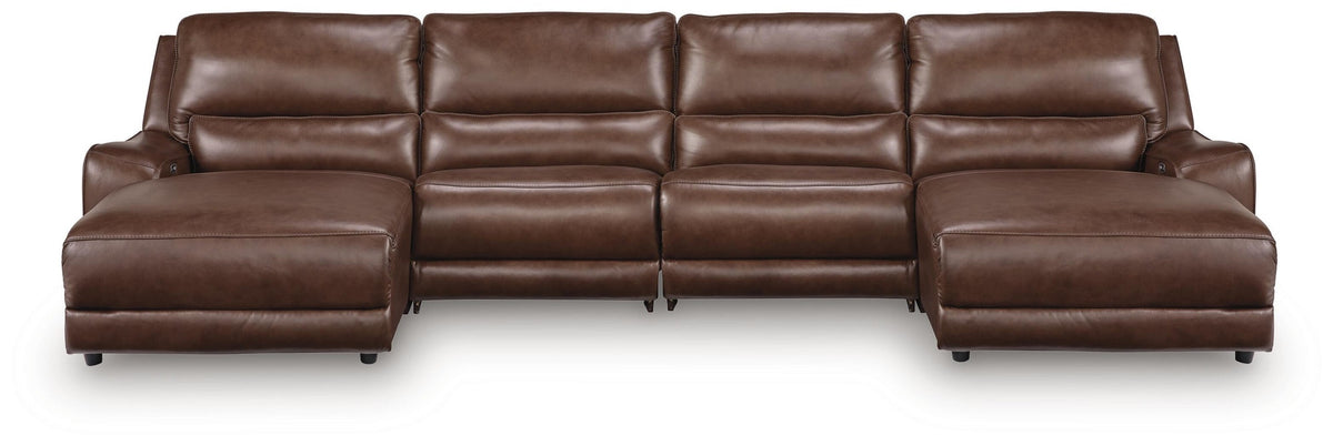 DeepWakes 4-Piece Reclining Sectional with Double Chaise (PCU62607-SI)