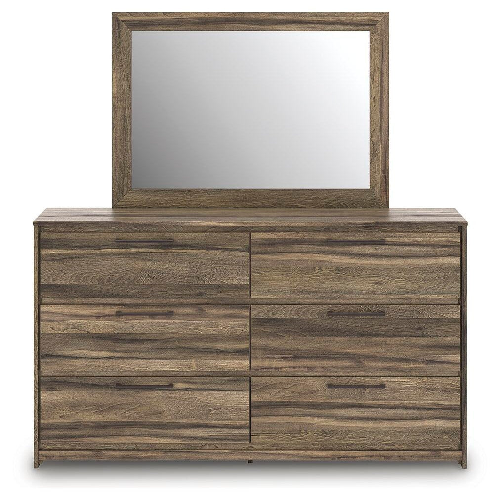Elbrim Full Panel Storage Bed, Dresser, Mirror and 2 Nightstands (PCB2005-SI) - Image 2