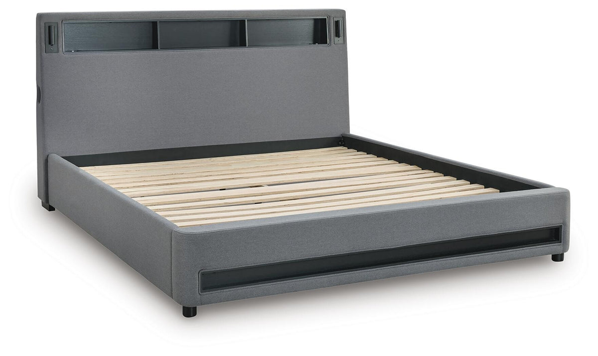 Finigale California King Upholstered Bed with Wireless Audio (PCB2721-SI) - Image 5