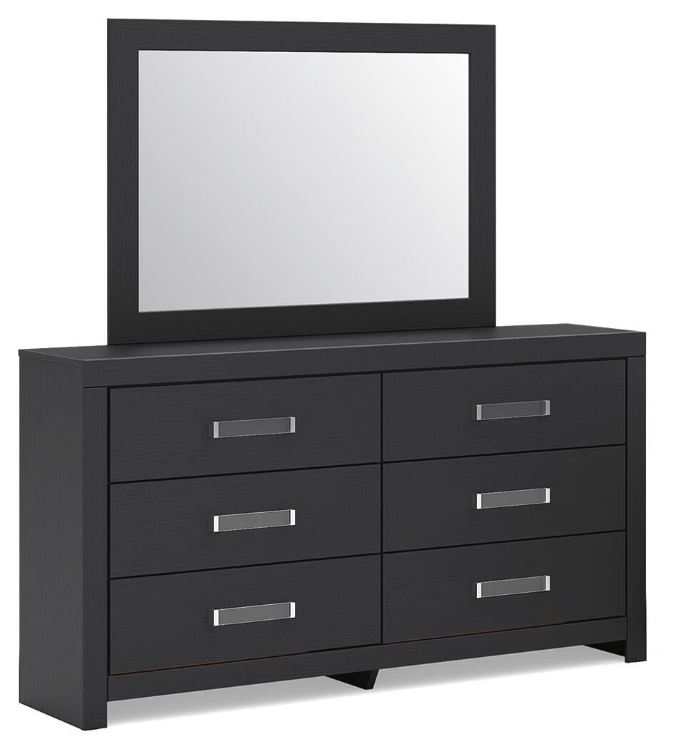 Maeling Queen Panel Bed, Dresser, Mirror and Nightstand (PCB1115-SI) - Image 2