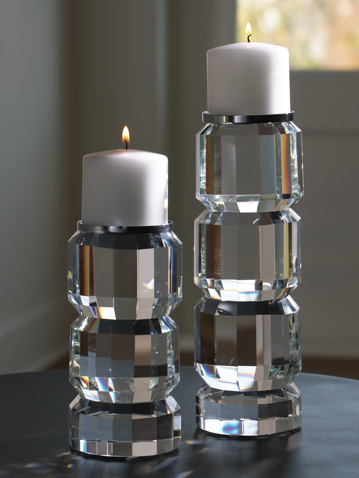 Brentley Candle Holder Set (Set of 2) (A2000770-SI) - Image 2