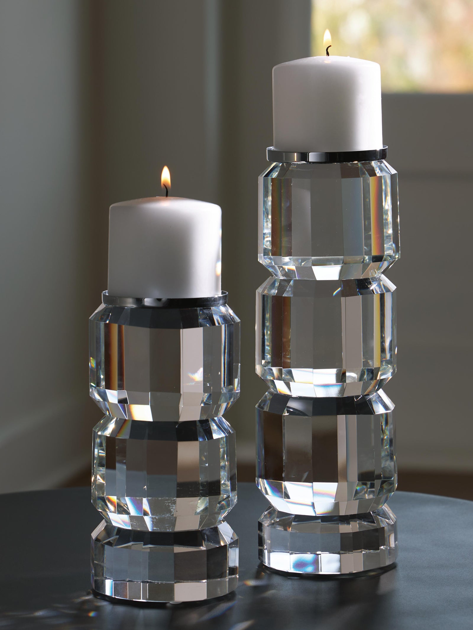 Brentley Candle Holder Set (Set of 2) (A2000770-SI) - Image 2