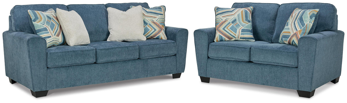 Cashton Queen Sofa Sleeper and Loveseat (40605-SI)