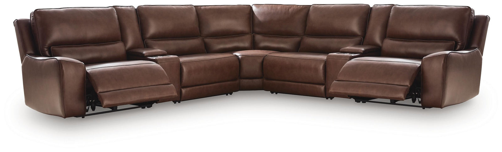 DeepWakes 7-Piece Reclining Sectional with Storage Consoles (PCU62607-SI)