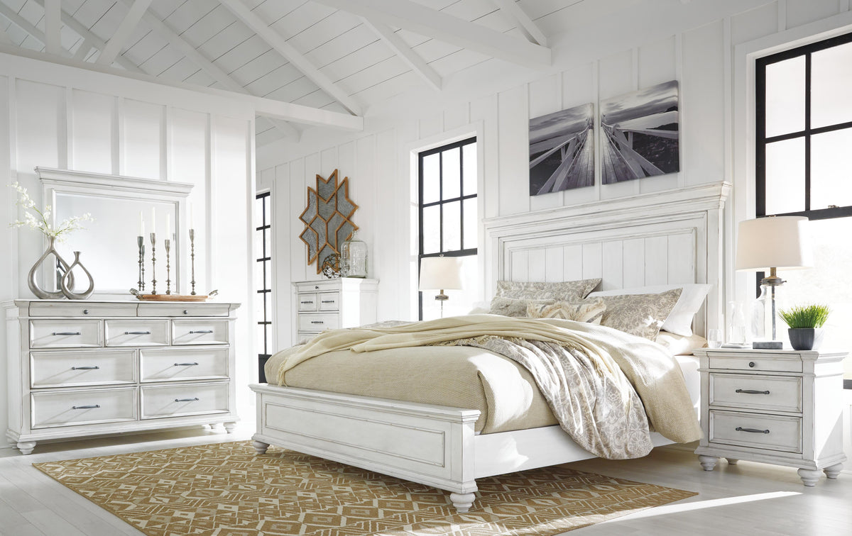 Kanwyn Panel Bed - Whitewash  (B777-SI) - Image 9