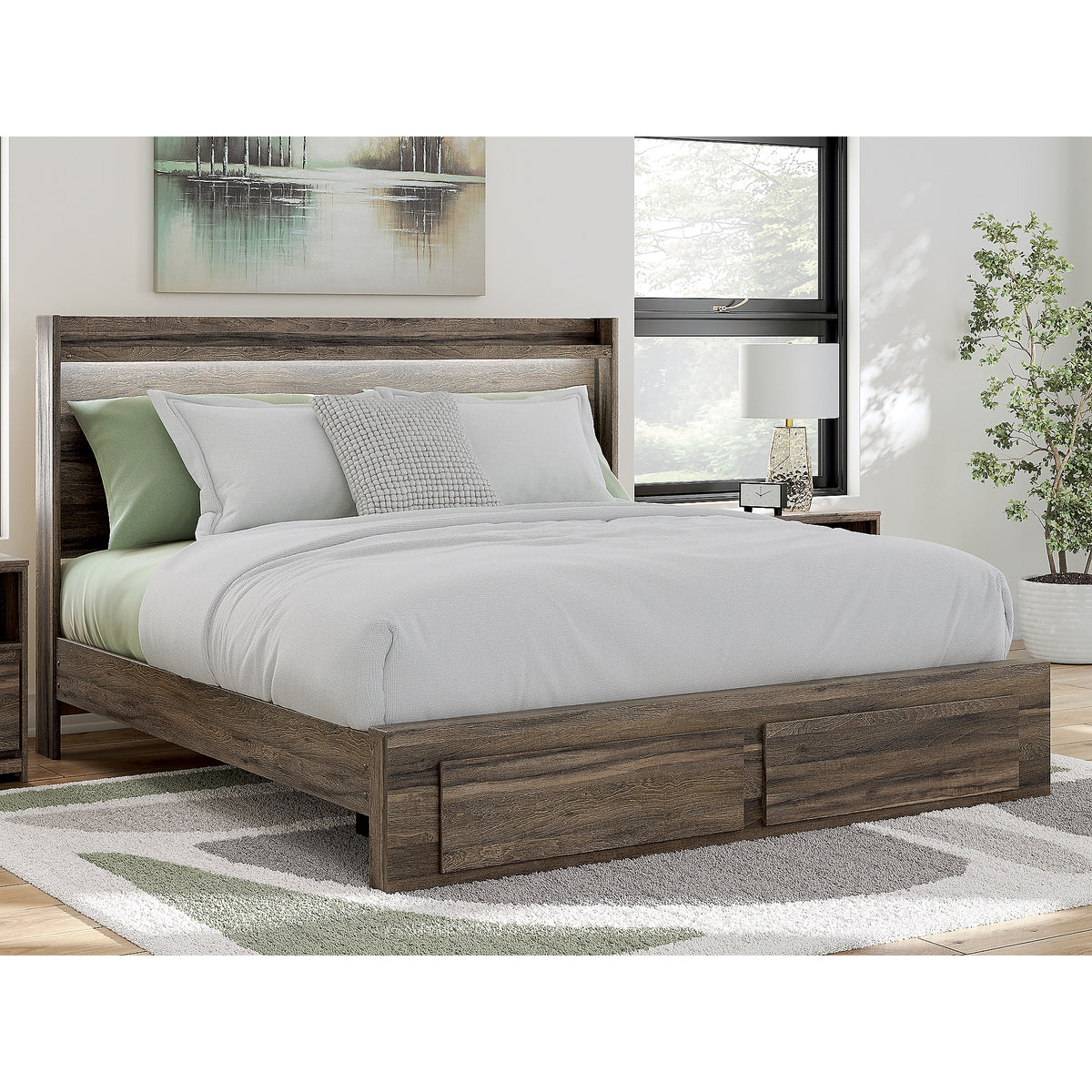 Elbrim King Panel Storage Bed, Dresser and Nightstand (PCB2005-SI) - Image 27