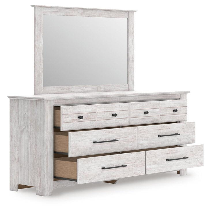 Makidern Queen Panel Bed, Dresser, Mirror and Nightstand (PCB1171-SI) - Image 4