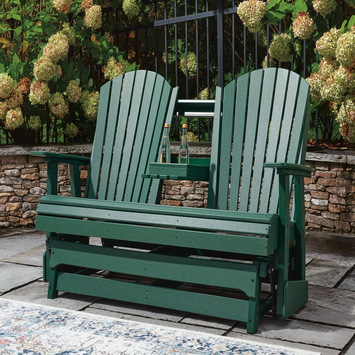 Shell Beach Outdoor Loveseat Glider (PCP115-SI) - Image 14
