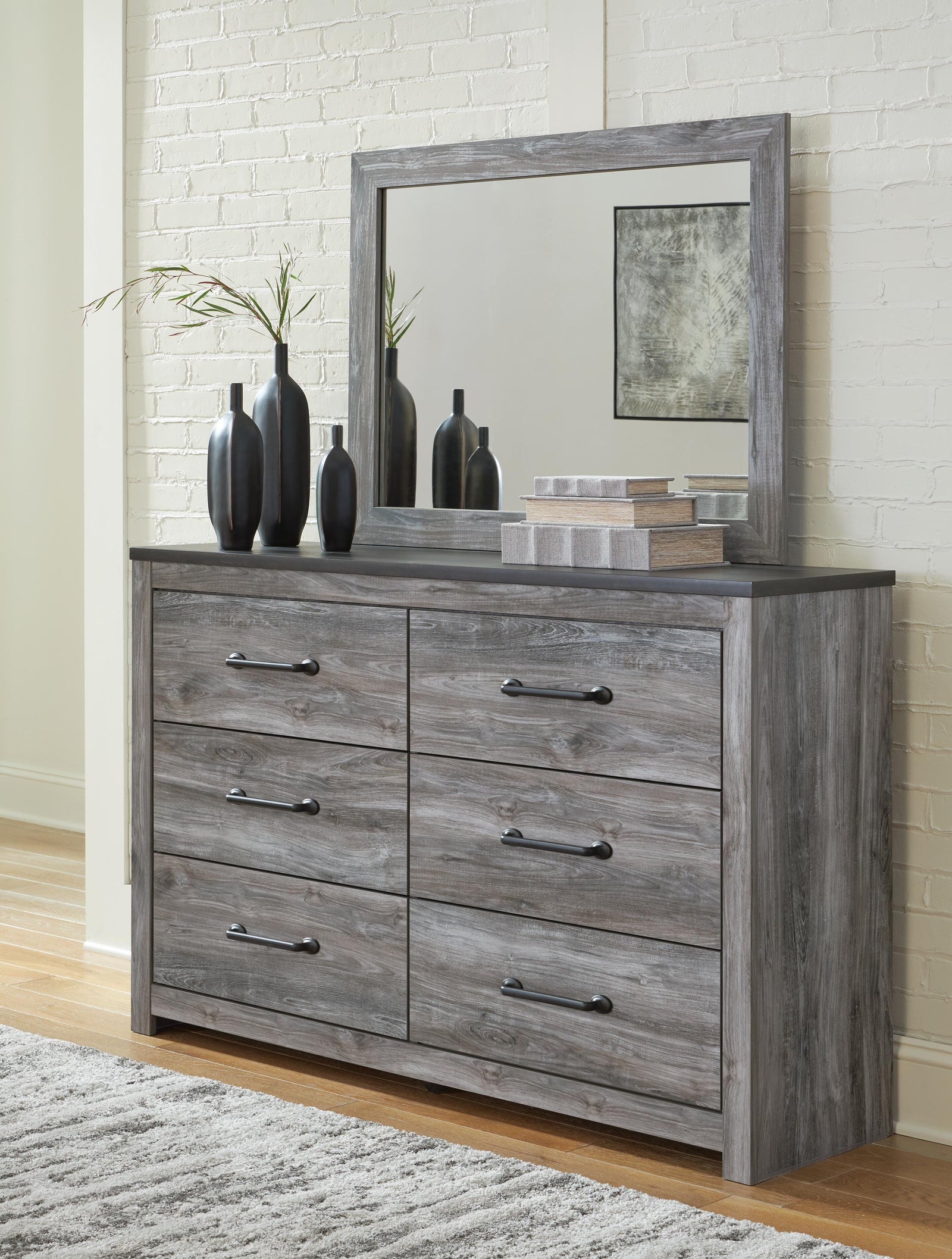 Bronyan Dresser and Mirror - Dark Gray  (B1290-SI) - Image 2