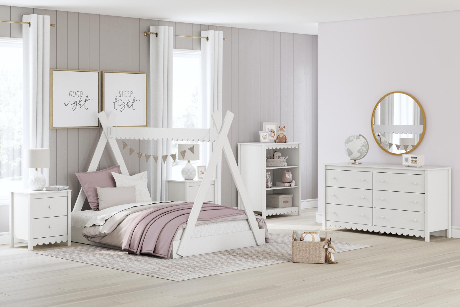 Hallityn Tent Bed (Youth) - White  (EB1810-SI) - Image 11