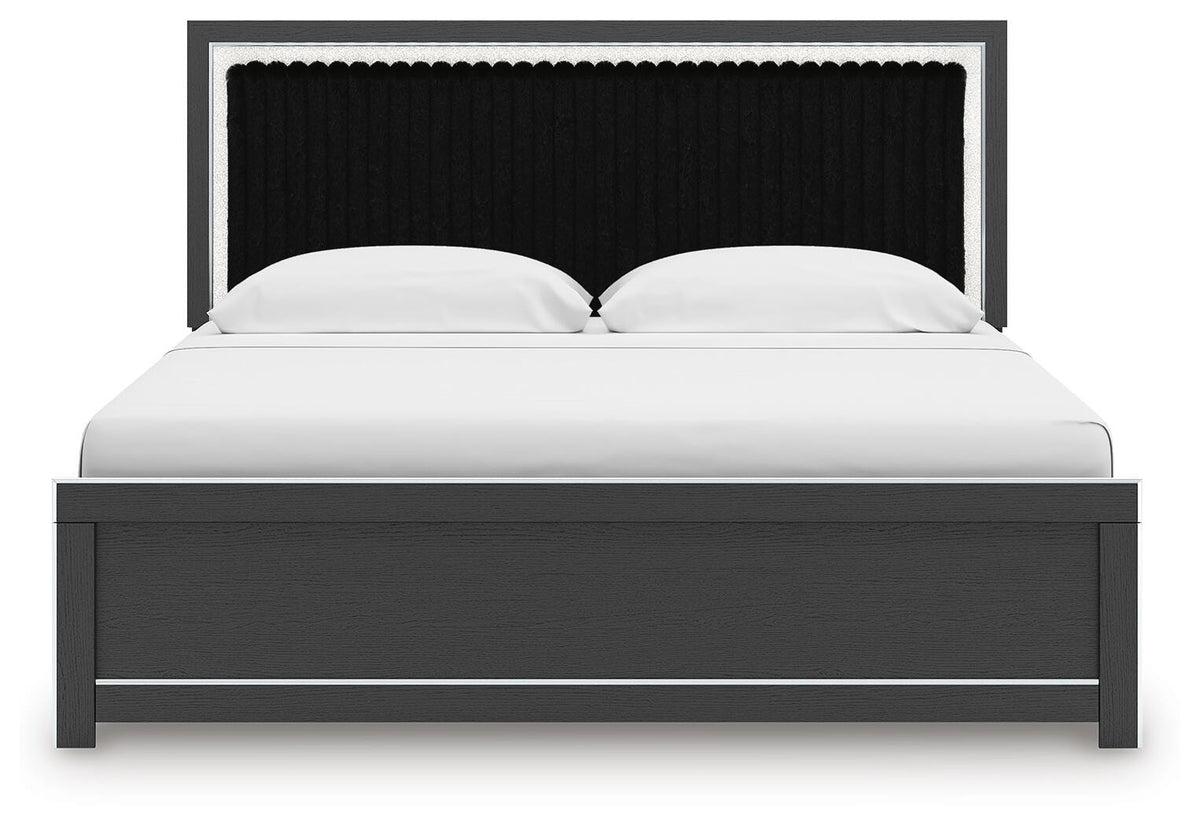 Zuraleus King Upholstered Panel Platform Bed (PCB3380-SI) - Image 4