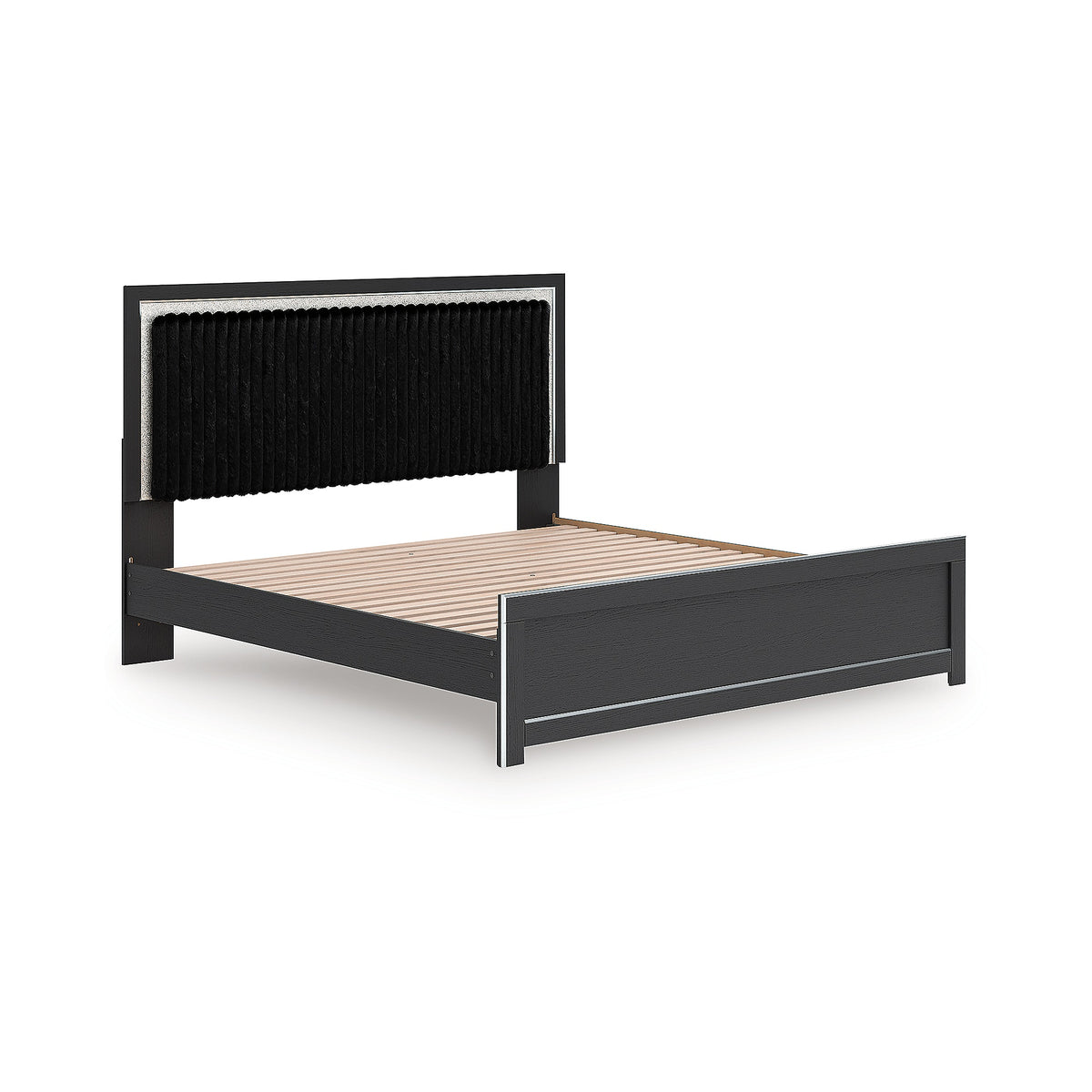Zuraleus King Upholstered Panel Platform Bed (PCB3380-SI) - Image 2