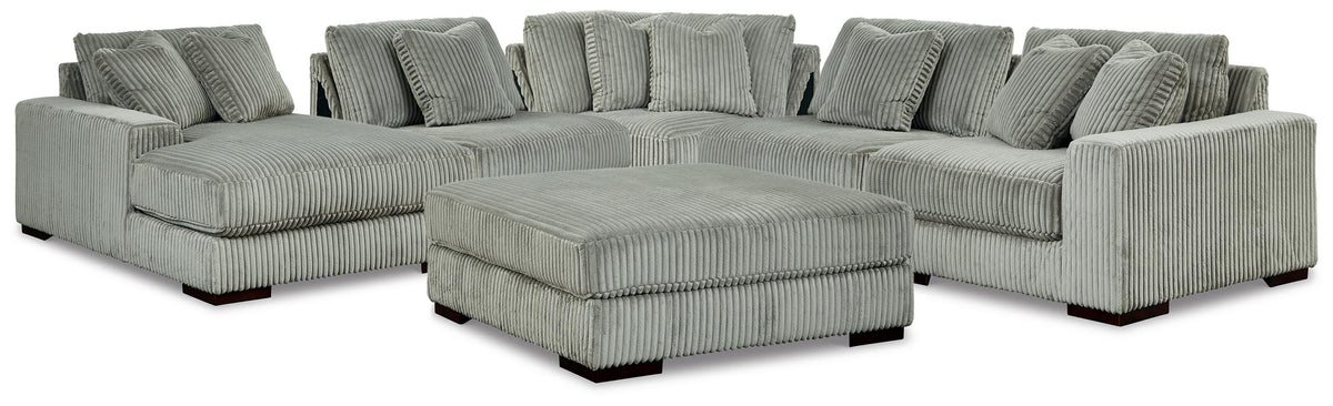 Lindyn 5-Piece Sectional and Ottoman (21105-SI)