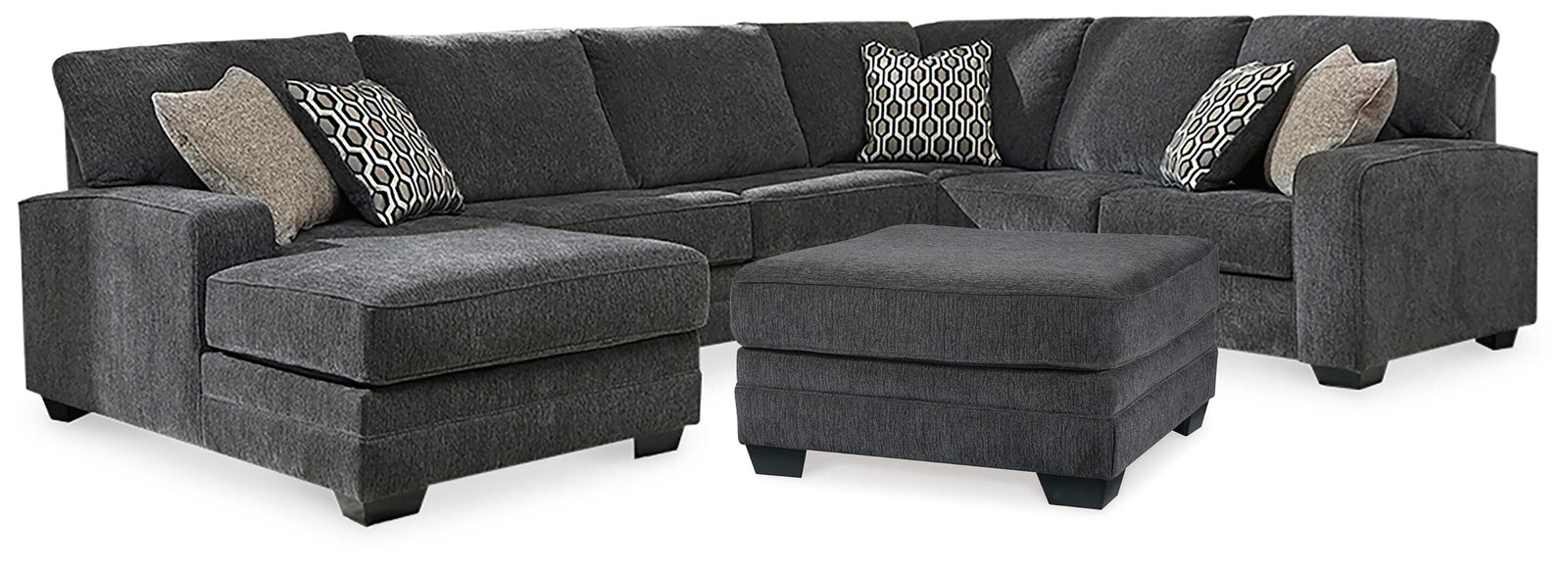 Tracling 3-Piece Sectional and Ottoman (72600-SI)