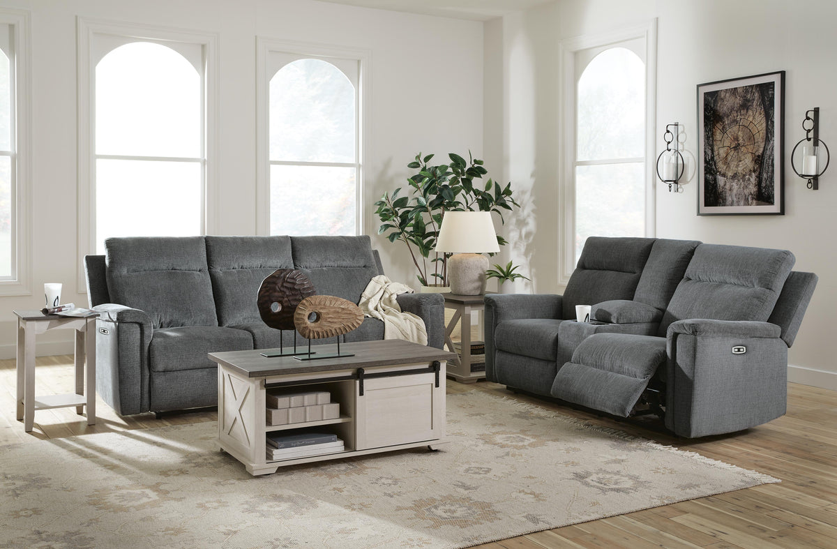Barnsana Power Reclining Sofa and Loveseat (33202-SI) - Image 3