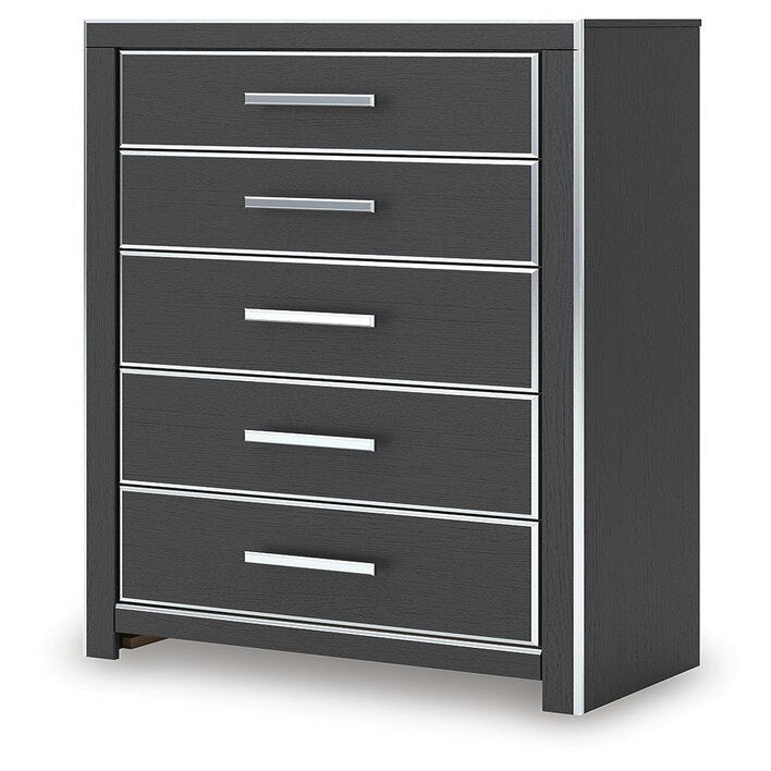 Zuraleus King Upholstered Bed, 2 Chests and 2 Nightstands (PCB3380-SI) - Image 8
