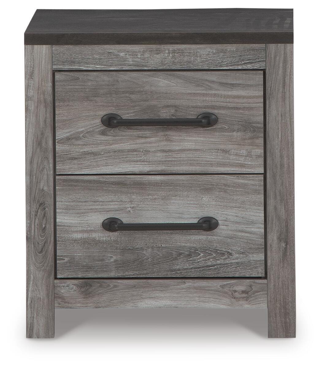 Bronyan Nightstand - Dark Gray  (B1290-SI)