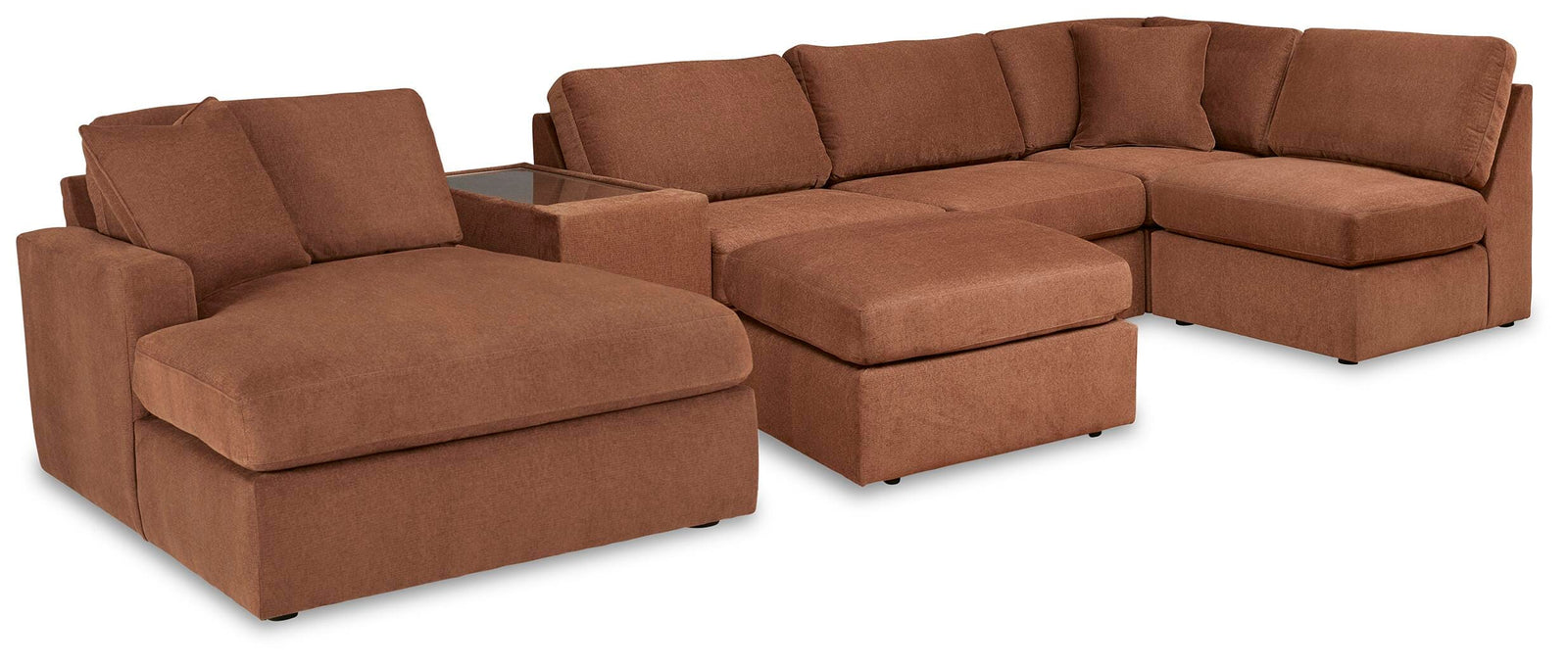 Modmax 6-Piece Sectional with Chaise and Ottoman (92102-SI) - Image 2