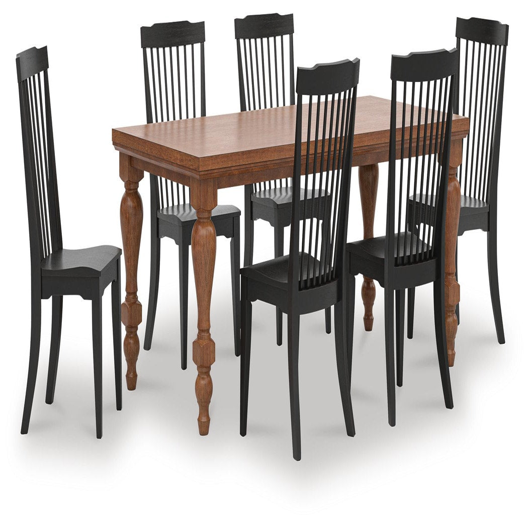 Greddinton Dining Table and 6 Chairs (PCD824-SI)
