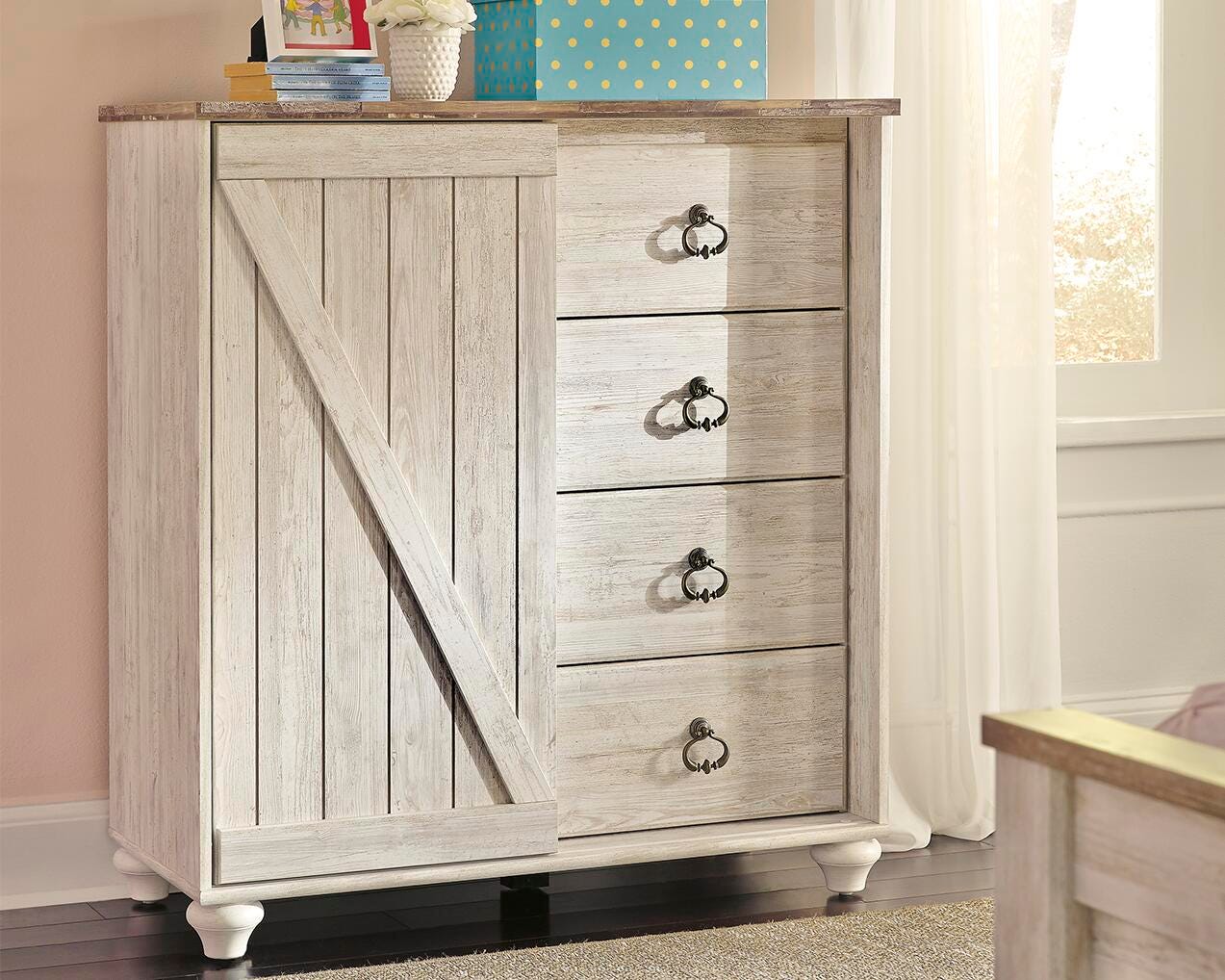 Willowton Dressing Chest (Youth) - Whitewash  (B267-SI) - Image 2