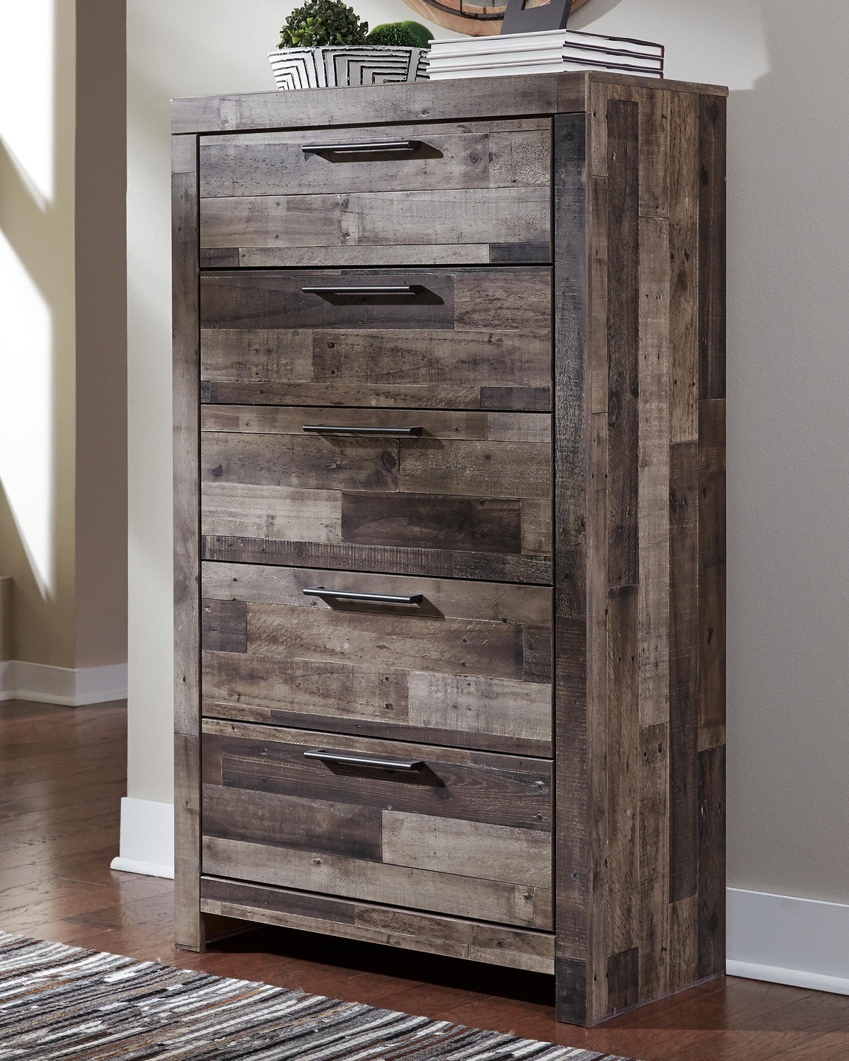 Derekson Panel Bed and Chest - Multi Gray  (B200-SI) - Image 4
