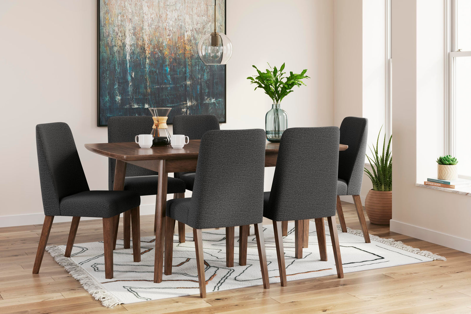 Lyncott Extension Dining Table and 6 Chairs (D615-SI) - Image 15