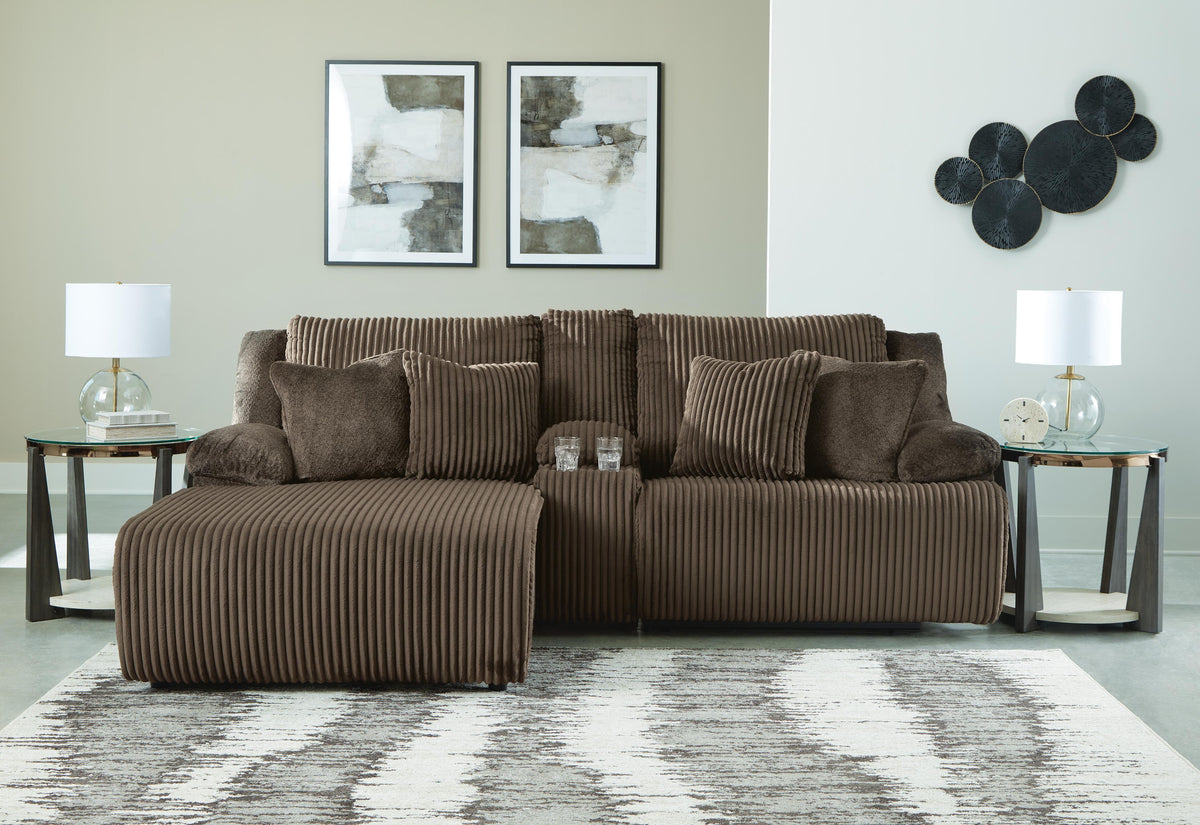 Top Tier 3-Piece Reclining Sectional Sofa with Chaise (92705-SI) - Image 2