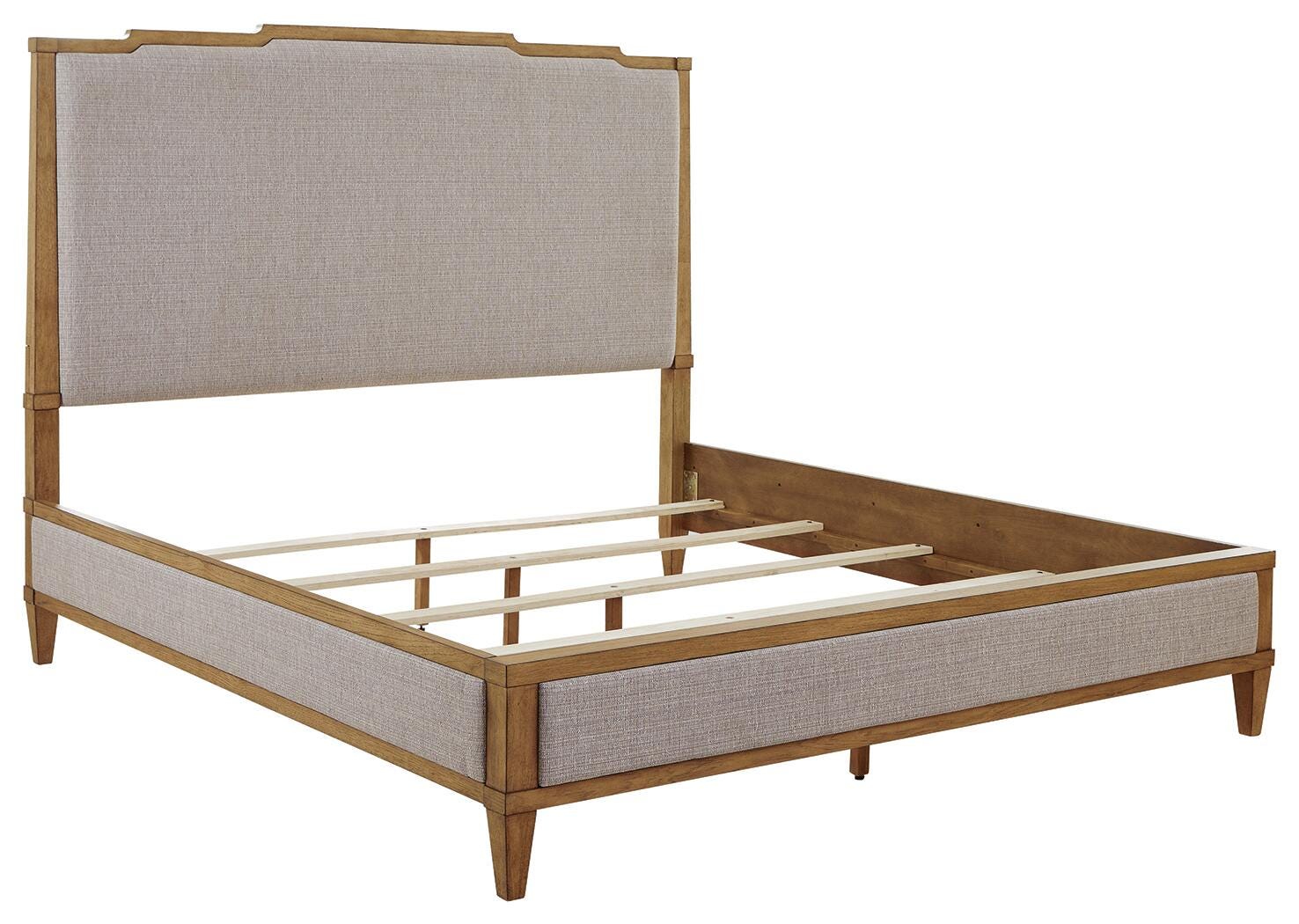 Sharlance Upholstered Panel Bed - Light Brown  (B895-SI) - Image 3