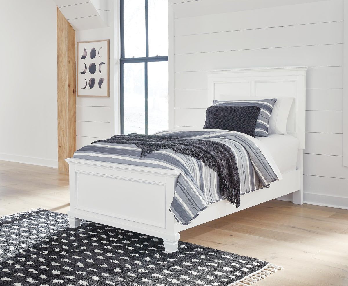 Fortman Panel Bed, Dresser and Mirror - White  (B680-SI) - Image 13
