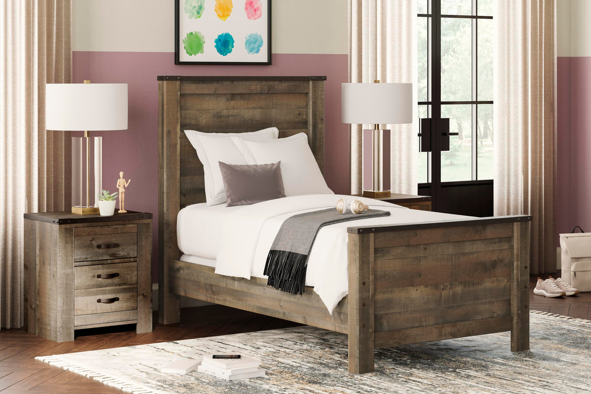 Trinell Panel Bed (Youth) - Brown  (B446-SI) - Image 2