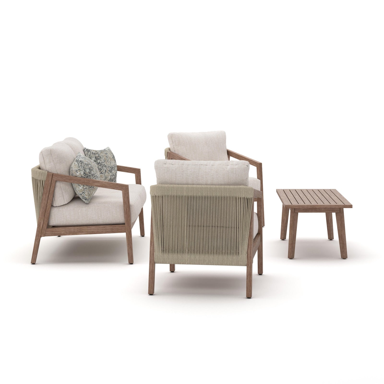 Nature Lane Outdoor Sofa/Chairs/Table (Set of 4) (PCP355-SI) - Image 4