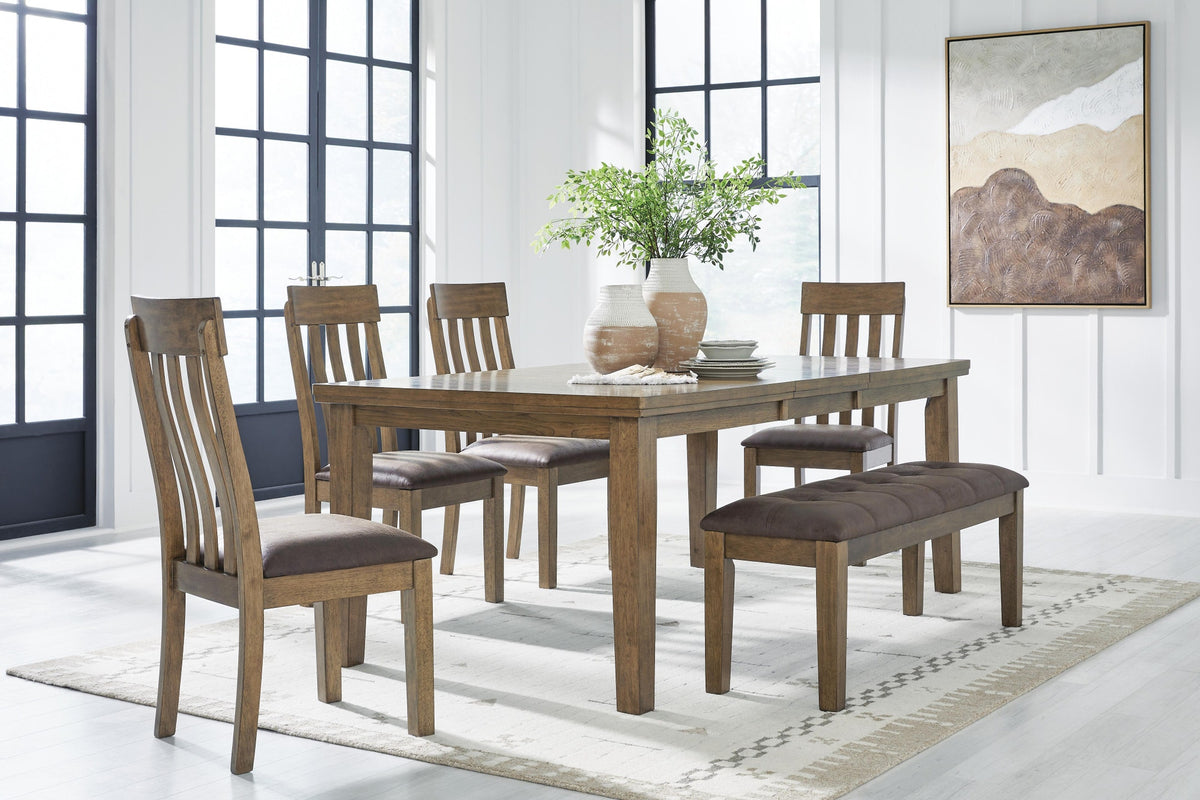 Urbinforte Extension Dining Table, 4 Chairs and Bench (PCD592-SI) - Image 12