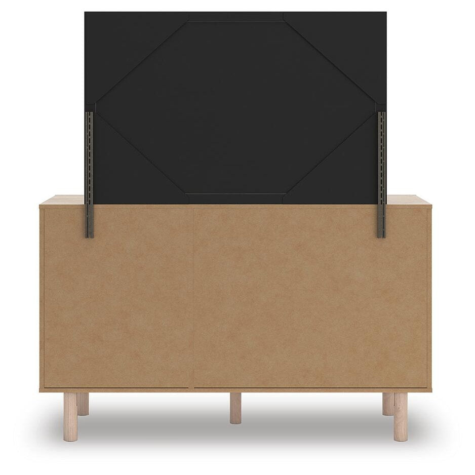 Arloster Full Upholstered Panel Bed, Dresser and Mirror (PCB1566-SI) - Image 8