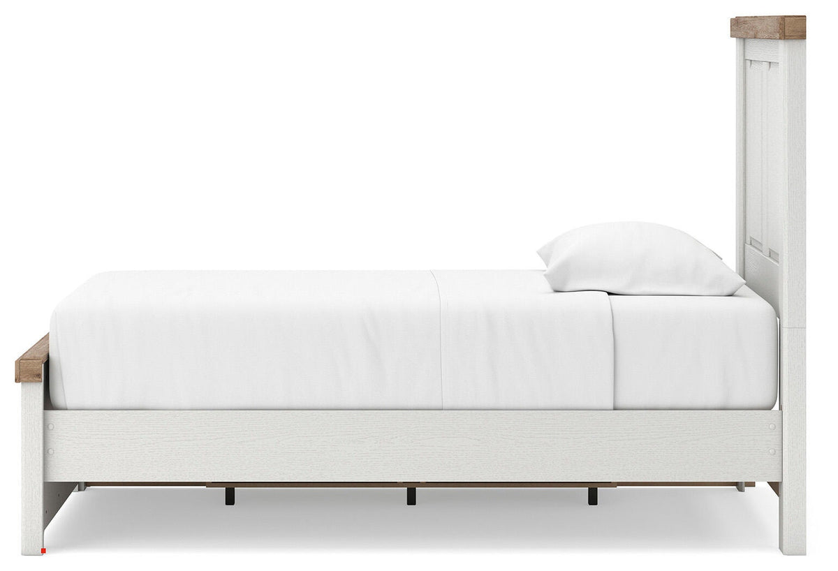 Savonport Twin Panel Bed with Storage (Youth) - White/Brown  (B4615-SI) - Image 7