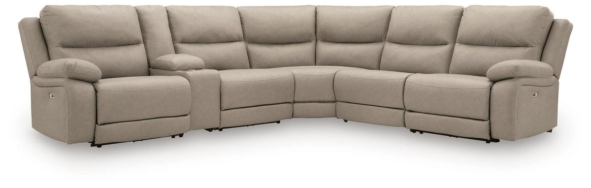 Narwhal Place 6-Piece Reclining Sectional with Storage Console (PC99201-SI)