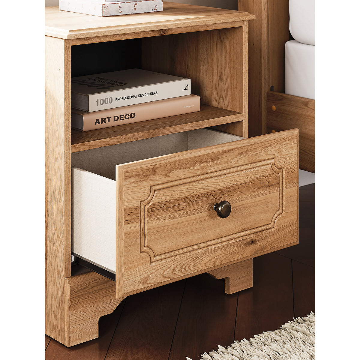 Aleaport King Panel Bed, Dresser, Mirror and Nightstand (PCB1075-SI) - Image 25
