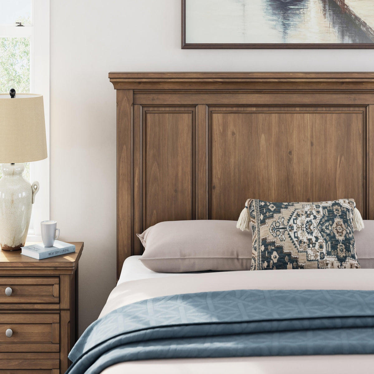 Feddinger Queen Sleigh Bed, Dresser, Mirror, Chest and Nightstand (PCB779-SI) - Image 36